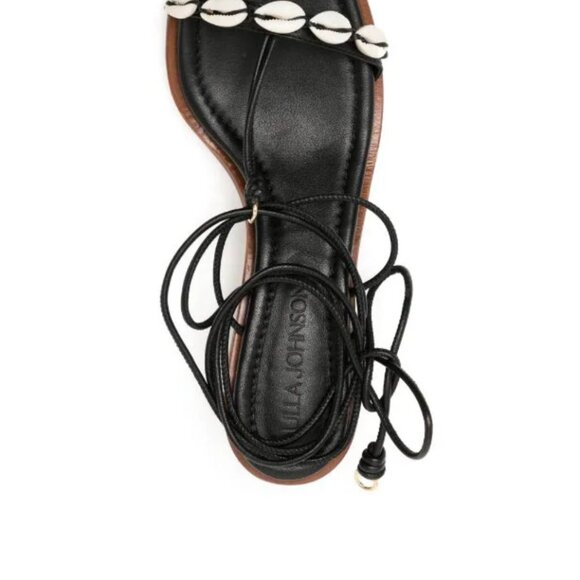 ULLA JOHNSON Nicolette Noir Sandal, Size 38.5 EU 8.5 US - Picture 4 of 10